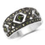 Bague en Argent Sterling avec Diamant Vert Naturel de 0,27 Carat