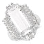 9.77 Carat Crystal Quartz & White Topaz Sterling Silver Ring