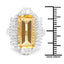 9.13 Carat Genuine Citrine & White Topaz Sterling Silver Ring