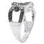 0.36 Carat Genuine Blue Diamond Sterling Silver Engagement Ring