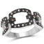 Bague en argent sterling avec diamant champagne de 0,32 carat