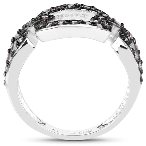 Bague en argent sterling avec diamant champagne de 0,32 carat