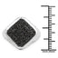 Anillo de Compromiso de Diamante Negro Genuino de 0.54 Quilates en Plata de Ley