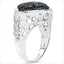 0.54 Carat Genuine Blue Diamond Sterling Silver Engagement Ring