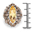 6.20 Carat Genuine Citrine & Smoky Quartz Sterling Silver Ring