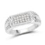0.27 Carat Genuine White Diamond Sterling Silver Engagement Ring