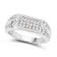 0.27 Carat Genuine White Diamond Sterling Silver Engagement Ring