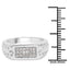 0.27 Carat Genuine White Diamond Sterling Silver Engagement Ring