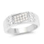 0.23 Carat Genuine White Diamond Sterling Silver Engagement Ring