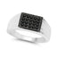 0.30 Carat Genuine Black Diamond Sterling Silver Engagement Ring
