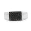 0.30 Carat Genuine Black Diamond Sterling Silver Engagement Ring