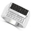 Bague de fiançailles en argent sterling avec diamants noirs et blancs de 0,64 carat