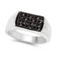 Bague de fiançailles en argent sterling avec diamant noir véritable de 0,42 carat