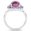 5.53 Carat Pink Sapphire & Tanzanite Sterling Silver Ring