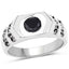 1.53 Carat Genuine Black Diamond Sterling Silver Engagement Ring