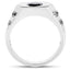 1.53 Carat Genuine Black Diamond Sterling Silver Engagement Ring