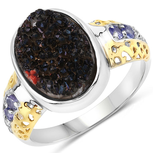 4.74 Carat Multi-Stone .925 Sterling Silver Engagement Ring