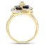 1.76 Carat London Blue Topaz & White Topaz Sterling Silver Ring
