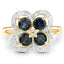 1.76 Carat London Blue Topaz & White Topaz Sterling Silver Ring