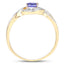 Anillo de Compromiso de Plata Esterlina con Tanzanita Genuina de 0.75 Quilates