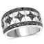 Bague de fiançailles en argent sterling avec diamant noir véritable de 0,29 carat