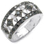 Bague de fiançailles en argent sterling avec diamant bleu véritable de 0,29 carat
