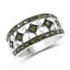 Anillo de Plata Esterlina con Diamante Verde Genuino de 0.32 Quilates