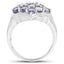 Anillo de Compromiso de Iolita Genuina de 2.38 Quilates en Plata Esterlina .925