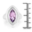 2.00 Carat Genuine Amethyst Sterling Silver Engagement Ring