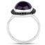 Anillo de Plata de Ley con Amatista y Espinela Negra de 5.25 Quilates