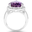9.00 Carat Genuine Amethyst Sterling Silver Ring