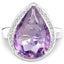 9.00 Carat Genuine Amethyst Sterling Silver Ring