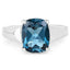 Bague de fiançailles en topaze bleue de Londres de 3,50 carats en argent sterling