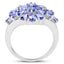 4.20 Carat Genuine Tanzanite Sterling Silver Engagement Ring