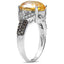 4.69 Carat Citrine & Diamond .925 Sterling Silver Cocktail Ring