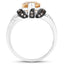 Anillo de Compromiso de Citrino y Diamante de 2.83 Quilates en Plata Esterlina .925
