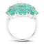 5.88 Carat Genuine Emerald .925 Sterling Silver Engagement Ring