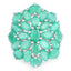 5.88 Carat Genuine Emerald .925 Sterling Silver Engagement Ring