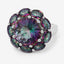 Bague en argent sterling avec quartz arc-en-ciel de 11,45 carats