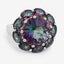 Bague en argent sterling avec quartz arc-en-ciel de 11,45 carats