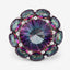 Bague en argent sterling avec quartz arc-en-ciel de 11,45 carats