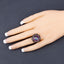 Bague en argent sterling avec quartz arc-en-ciel de 11,45 carats