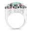Bague en argent sterling avec quartz arc-en-ciel de 11,45 carats