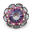 Bague en argent sterling avec quartz arc-en-ciel de 11,45 carats