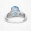 2.72 Carat London Blue Topaz & Blue Diamond Sterling Silver Ring
