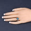 2.72 Carat London Blue Topaz & Blue Diamond Sterling Silver Ring