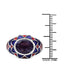 Bague en argent sterling avec améthyste véritable de 2,16 carats et diamants blancs