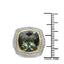 Bague en argent sterling avec améthyste verte de 6,31 carats et diamants blancs