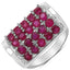 Anillo de Plata Esterlina con Rubí y Diamante Blanco de 3.01 Quilates