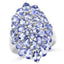4.62 Carat Genuine Tanzanite Sterling Silver Engagement Ring